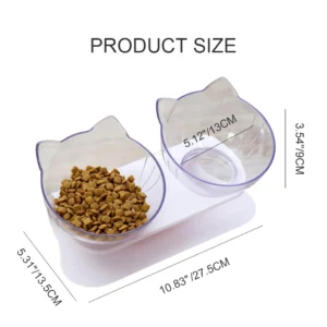 Cat Dog Bowls Elevated Cat Food Water Bowls Tilted Raised Pet Feeder