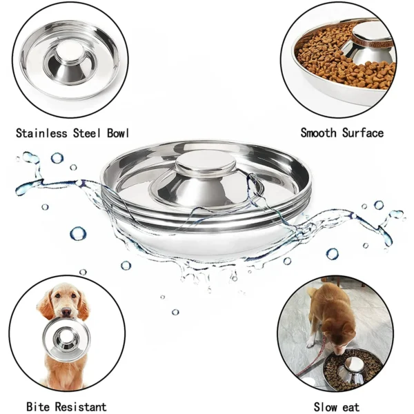 Puppy Feeder Bowl, Stainless Steel Dog Bowls for Puppy, Food Feeding - Image 2