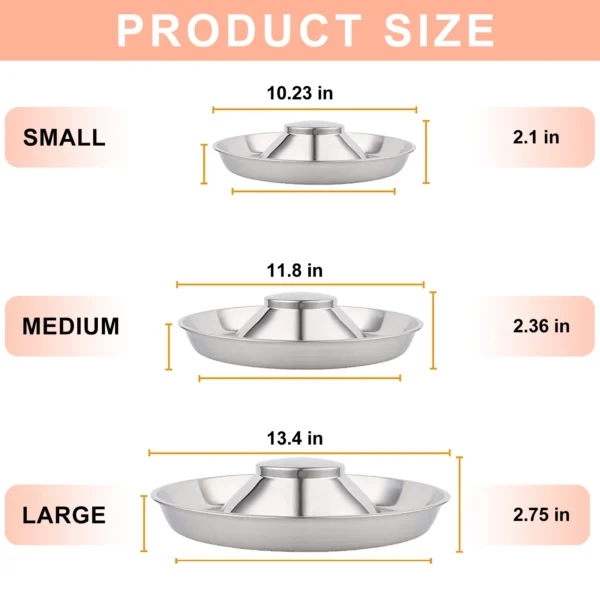 Puppy Feeder Bowl, Stainless Steel Dog Bowls for Puppy, Food Feeding - Image 3