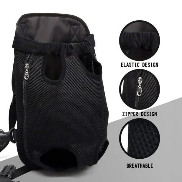 Dog Cat Carrier Backpack Adjustable Frontpack Carrier Outdoor - Image 3