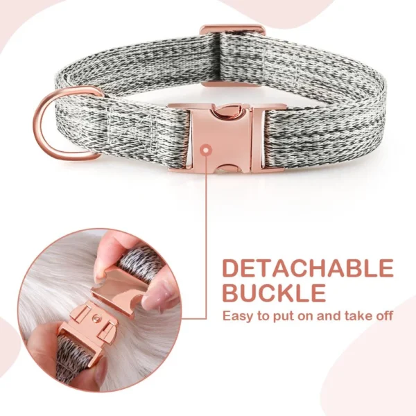 Dog Collar and Leash Set Adjustable Collars Pet Collar for Large Dogs (L) - Image 3