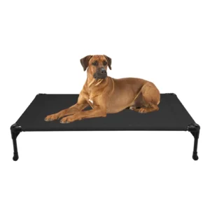 Cooling Elevated Dog Bed, Portable Raised Pet Cot with Washable