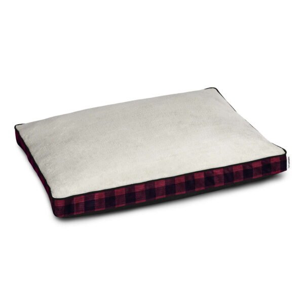 Large Holiday Gusseted Mat Dog Bed, Red and Black Buffalo Plaid - Image 2